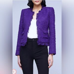 L'AGENCE Angelina Fringe Trim Blazer size 2